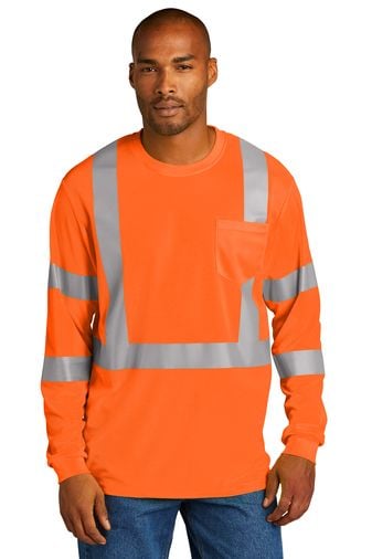 CornerStone CS203 ANSI 107 Class 3 Mesh Long Sleeve Tee – Enhanced Visibility & Comfort