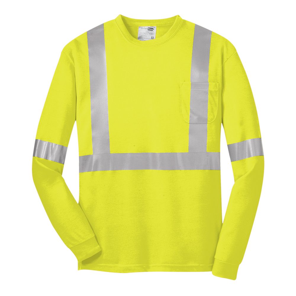 CornerStone CS401LS Class 3 Hi Vis Long Sleeve Safety T-Shirt