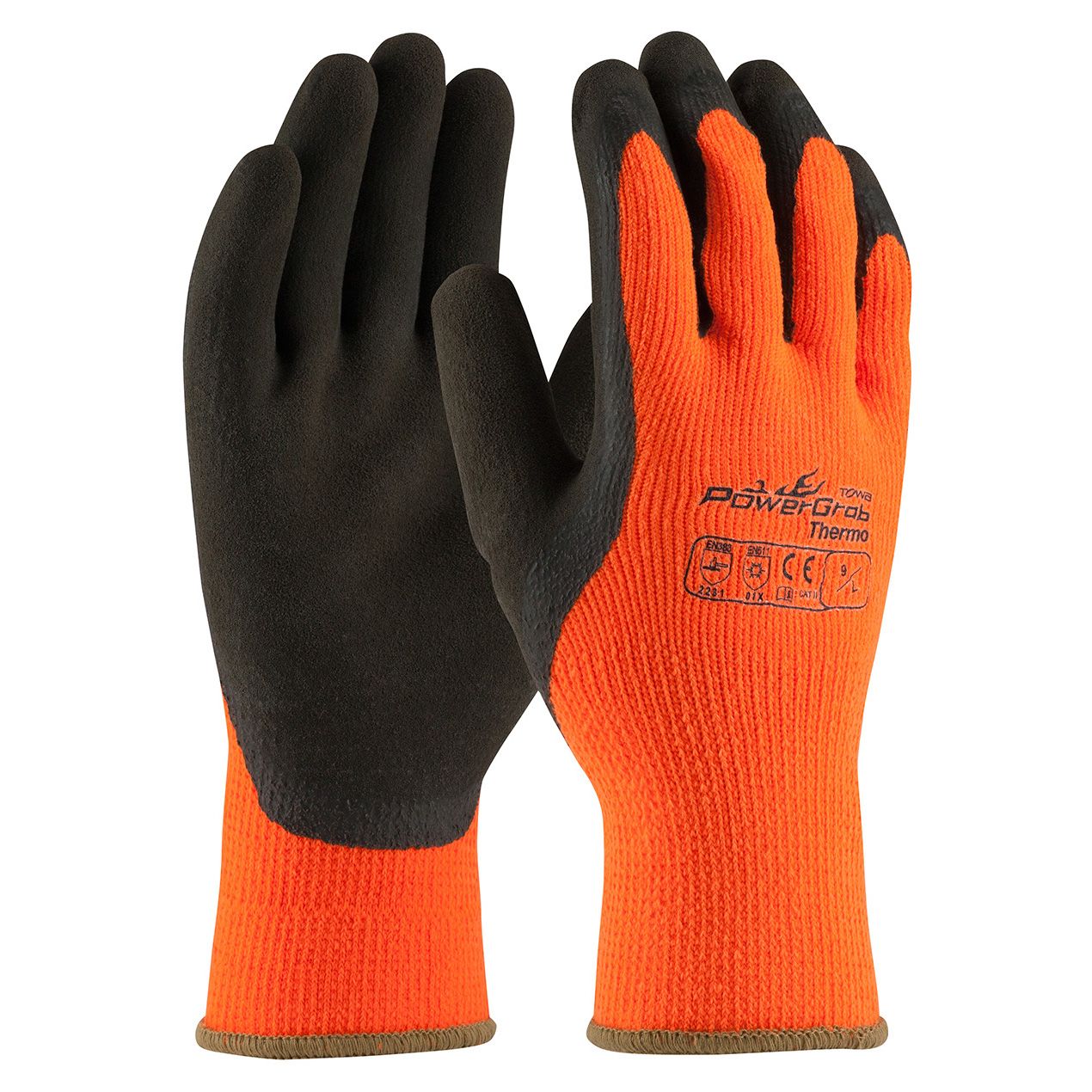 PIP PowerGrab Thermo 41-1400 Hi-Viz Rubber Coated Gloves