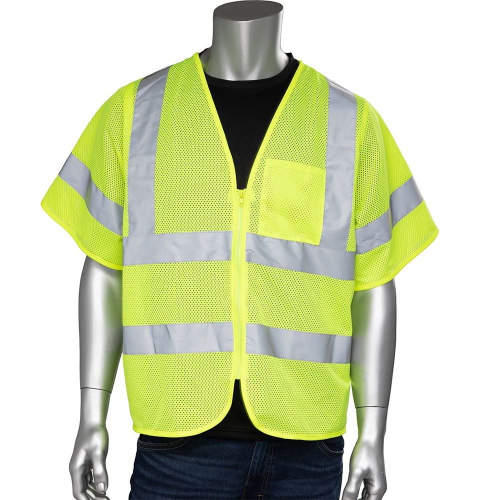 Pip Vests PIP 303-V100 Class 3 Hi Vis Mesh Safety Vest