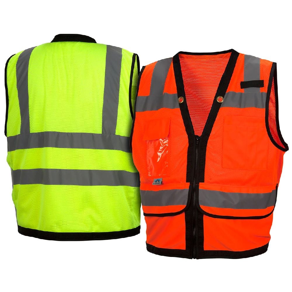 Pyramex RVZ28 Class 2 Hi Vis Mesh Safety Vest