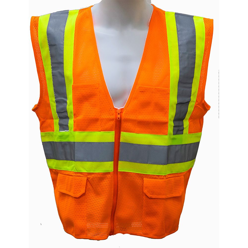 Valcrest 28255 Class 2 Hi Vis Orange Mesh Safety Vest