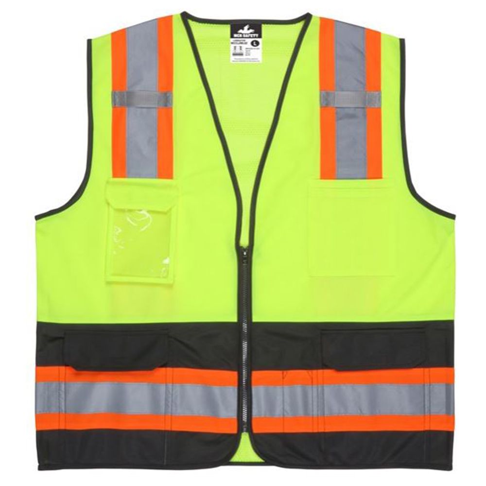 MCR Safety WCCL2MLSZ Class 2 Hi Vis Safety Vest