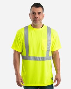 Berne Apparel HVK012 Men's Hi-Vis Class 2 Performance Pocket T-Shirt