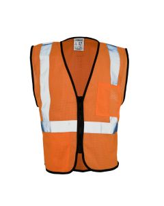 Kishigo 1537-1538 Class 2 Hi Vis Mesh Safety Vest 5 Pack