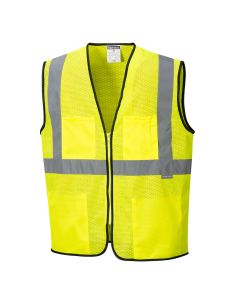 Portwest US380 Tampa Hi-Vis Mesh Safety Vest in Yellow