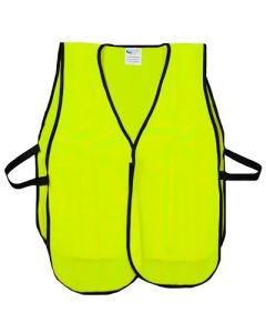 Non-ANSI Enhanced Visibility SV-60 Lime Yellow Safety Vest – Lime Yellow Mesh with Reflective Accents