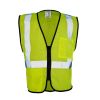 Kishigo 1537-1538 Class 2 Hi Vis Mesh Safety Vest 5 Pack